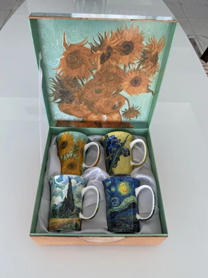 $49.99 • Buy McIntosh Vincent Van Gogh Classic Fine Bone China Coffee Tea Cups Mugs Set Of 4