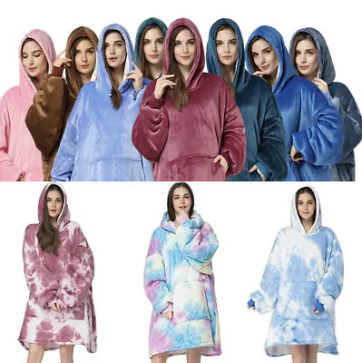 Hoodie Blanket Soft Warm Sherpa Fleece Men Women Big Hooded Oversized Pyjamas  • $49.50