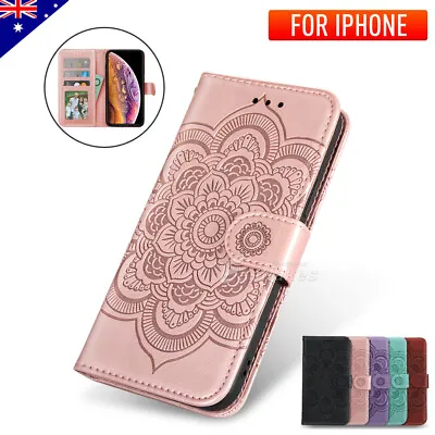 IPhone 15 14 13 12 Pro Max Plus Leather Wallet Shockproof Case Cover For Apple • $10.25