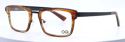 OGI Eyewear 9243 2205 Maple Brown Rectangle Unisex Full Rim Eyeglasses 52-21-145 • $39.99