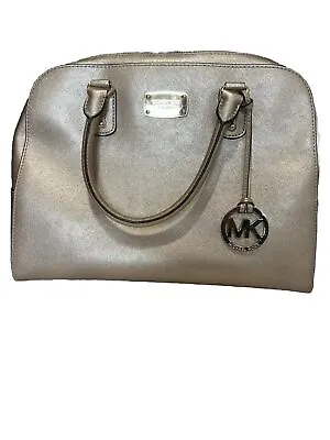 Michael Kors Authentic Large Satchel Pale Gold Saffiano Limited Edition • $75