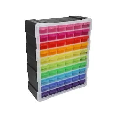 60 Drawer Organizer Multicolor - Multi-Purpose Plastic Cabinet - Small Parts... • $73.48