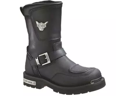 Harley-Davidson Men's Shift Engineer Zip Black 9-Inch Motorcycle Boots D95115 • $189.95