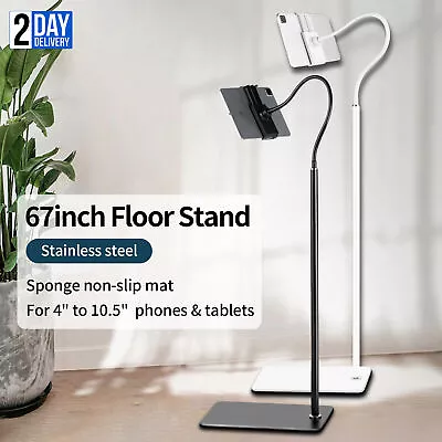 69  Tablet Tripod Floor Stand Phone Gooseneck For Adjustable 4-10.5  IPhone IPad • £12.99