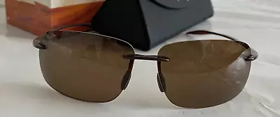 NEW Polarized MAUI JIM Sunglasses BREAKWALL  Rootbeer W/Brown Lenses MJ 422-26~ • $136.36