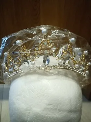 £30 • Buy Tiara Rose Gold Opal Diamante Wedding Prom Bridal Vintage Branch Nature