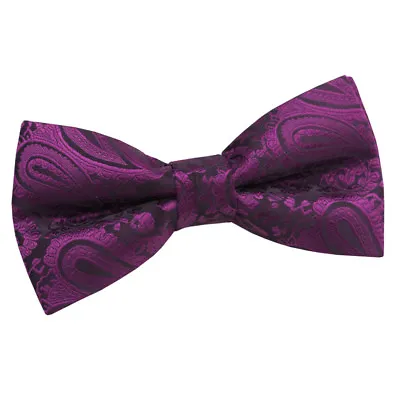 Mens Boys Pre-Tied Bow Tie Woven Floral Paisley Adjustable Wedding Bowtie By DQT • £12.99