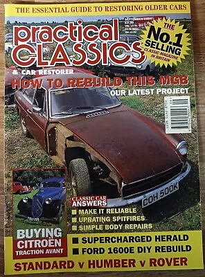 Practical Classics Magazine September 1994 MGB Ford 1600E Herald Traction Avant • $7.45