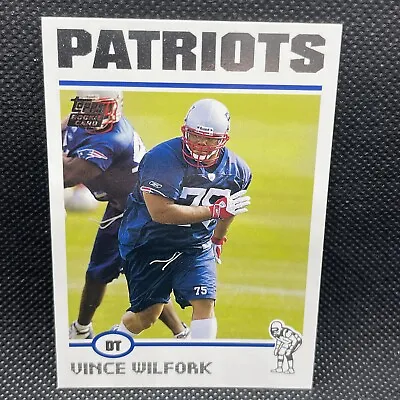 2004 Topps Vince Wilfork #75 Rookie Card New England Patriots • $2.99