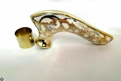 Vintage Antique Walking Cane Stick Sterling Handle Brass Knob-ONLY HANDLE • $14