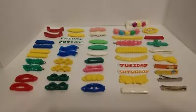 Vintage Plastic Snap Tight Clip Barrettes Goody & Others Lot Of 48 USA 70s/80s • $24.95