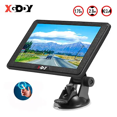 7'' Portable 8GB GPS Truck Car Sat Nav For HGV Lorry UK & EU Map POIs XGODY 886 • £54.29