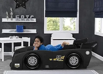 Delta Children Grand Prix Race Car Toddler & Twin Bed - Made In USA Black • $128