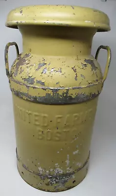 Vintage United Farmers Boston 10 Gal. Milk/dairy Can Babylon M&c Co. Linden Ny • $124.99