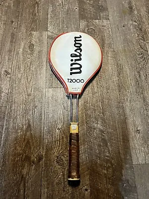 Vintage Wilson T2000 Tennis Racket Steel 4.5'' Grip With Original Cover • $14.99