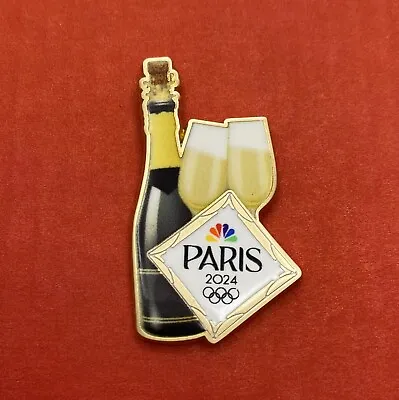 2024 Paris Olympics Pin Badge - NBC US Media Champagne • $12.99