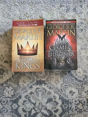 George R.R. Martin Book Lot Of 2: Game Of Thrones & A Clash Of Kings Good Condit • $7.80