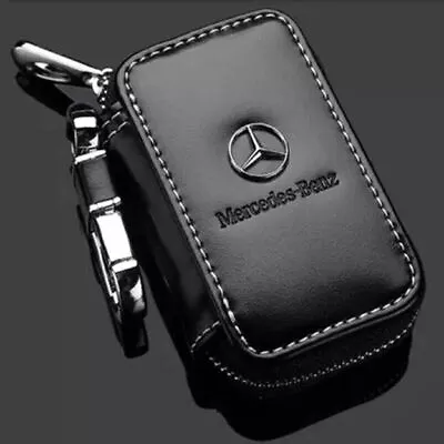 Genuine Leather Car Key Pouch Key Chain Key Holder Case Cover For Mercedes-Benz • $12.99