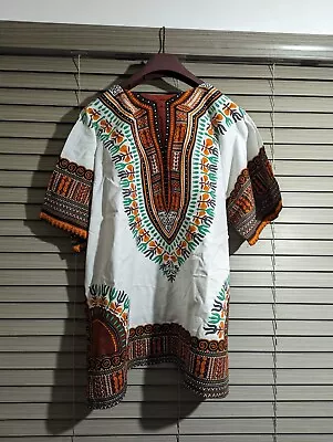 Mens Dashiki Shirt African Print (Wakanda Style) - Mens XL • £15