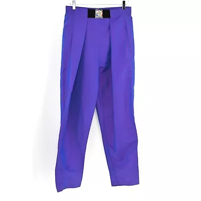 Vtg HUGE APPLE Unisex One Size Parachute Pants Iridescent Purple MC Hammer Raver • $59.47