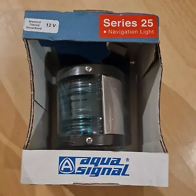 £25 • Buy New Glamox Aqua Signal Series 25 Starboard 12v Side Mount Navigation Light 