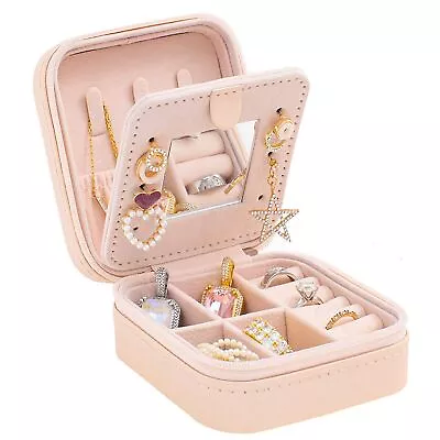 Travel Jewelry Case And Organizer With Mirror - Gift For Women And Girls • $13.31