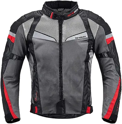 Mesh Motorcycle Jacket For MenSummer Breathable Air Motorbike Riding Jacket Wit • $150.10