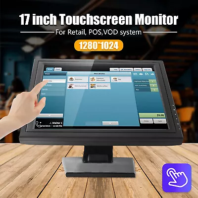 17  Touchscreen LCD VGA POS Touch Screen 15 Inch Monitor Restaurant Retail Bar • $138.18