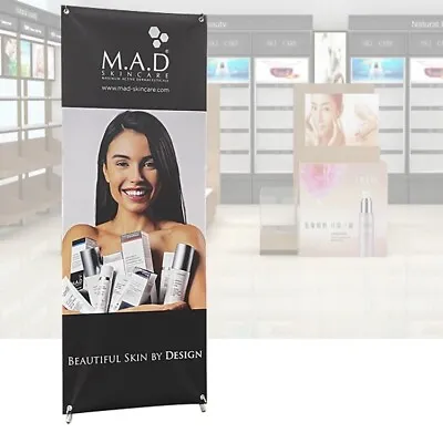 Heavy-Duty X Banner Stand 33.5 X72  W/ Free Bag Trade Show Display(STAND ONLY) • $39.99