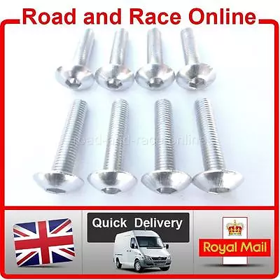 £3.99 • Buy Fairing Screws Allen Head Fairing Bolts Fixings 5mm X 25mm SILVER Aluminium X 8