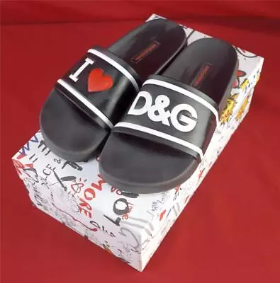 Dolce & Gabbana I ❤ D&G Slides Leather US4 EU37 • $74.99