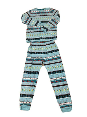 £0.99 • Buy Pyjamas Girls 11-12 Yrs Christmas Blue Long Sleeve Leggings