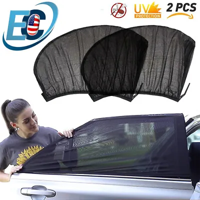 Car Side Window Sun Shade Curtain Visor Baby Breathable Mesh Screen Shield Cover • $10.99