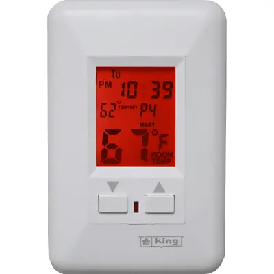 $139.95 • Buy King Electric ESP 120V Electronic Line Voltage Thermostat