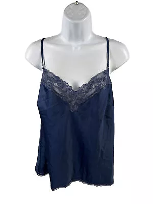 Victoria's Secret Women's Navy Blue Lace Accent Sleep Top Teddy - M • $17.37
