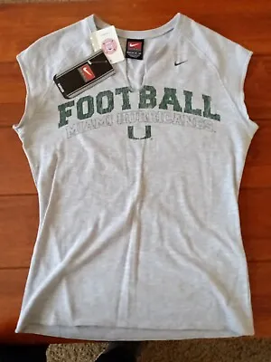 Nike Women’s Jersey T-Shirt  Miami Hurricanes V-Neck S/S Size M • $9.99