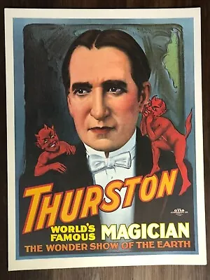 1962 Vintage THURSTON Magic Warren Paper Watermark Poster OTIS LITHOGRAPH CO. • $33.33