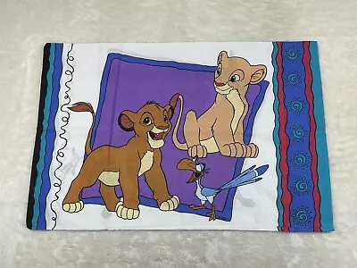 Vintage 90's Disney The Lion King Standard Pillow Case Simba Timon Pumba Nala • $8.41