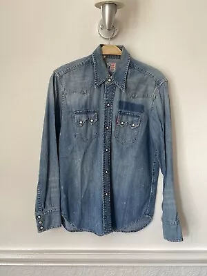 Levi’s Vintage Clothing LVC 1955 Sawtooth Western Denim Shirt XS • £55