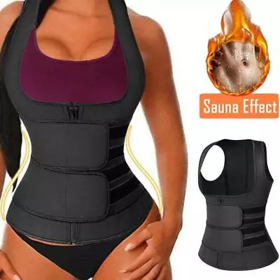 $29.99 • Buy Waist Trainer Vest Sauna Sweat Suit Tummy Control Shirt Body Shaper Shapewear AU