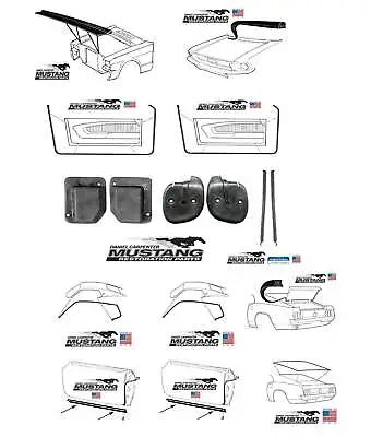 1969 1970 Mustang Fastback Deluxe Weatherstrip Seal Kit Doors Roof Trunk • $329.95