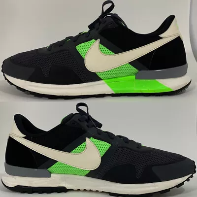 Men’s Nike Air Pegasus 83/30 Size 14 Black Lime Green White Shoes 599482-013 • $38