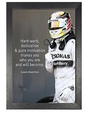 Lewis Hamilton 21# British Racing Driver Poster Formula One Mercedes Cars Quote • $31.80