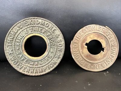 £4.99 • Buy Antique Vintage Thomas Skidmore & Son  Brass Safe Plate Plaques