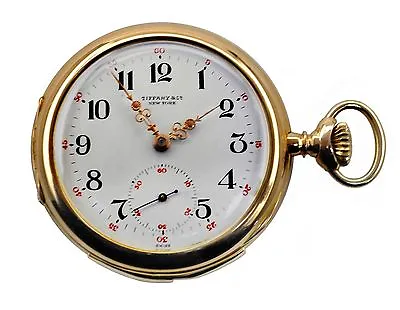 Vintage 1890' Tiffany & Co.18k Gold  Minute Repeater Open Face Pocket Watch  • $19990