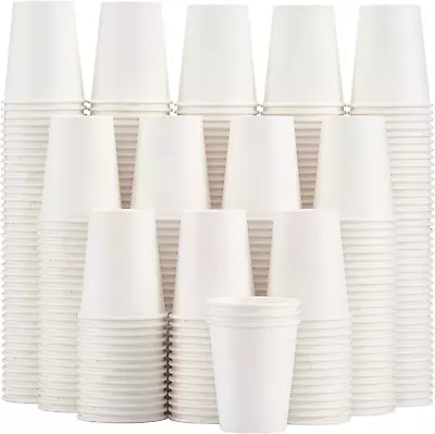 300 Pack 8 OZ Paper Cups Disposable Coffee Cups Paper Coffee Cups 8 Oz Hot/Co • $39.88