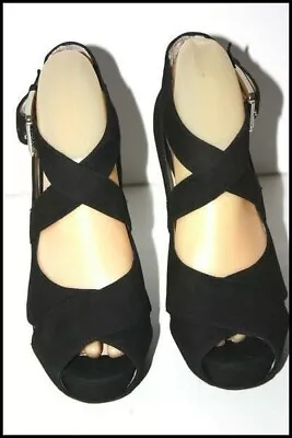 Michael Kors Court Shoes To Webbing/Straps Velours Black High Heels T • $113.22