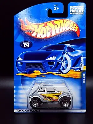 2001 Hot Wheels BAJA BUG Sliver Base Variant W/Chrome Razor Wh. #174          • $3.95