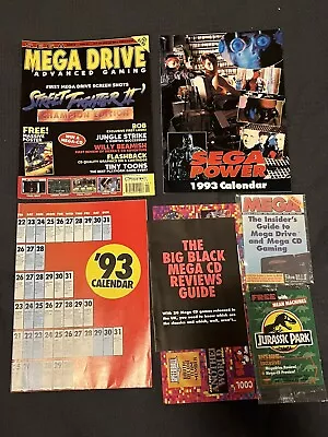 Sega Mega Drive Advanced Gaming Magazine & Poster #10 + Sega Power 1993 Calendar • $12