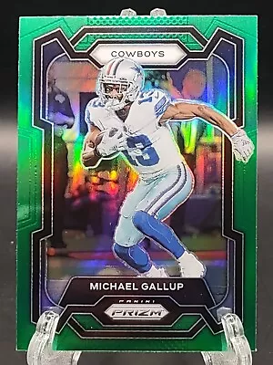 2023 Panini Prizm Michael Gallup Green Prizm #79 Dallas Cowboys • $1.85